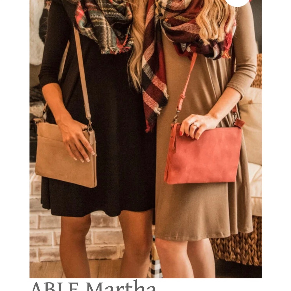 ABLE Martha crossbody purse Brick Red NWT